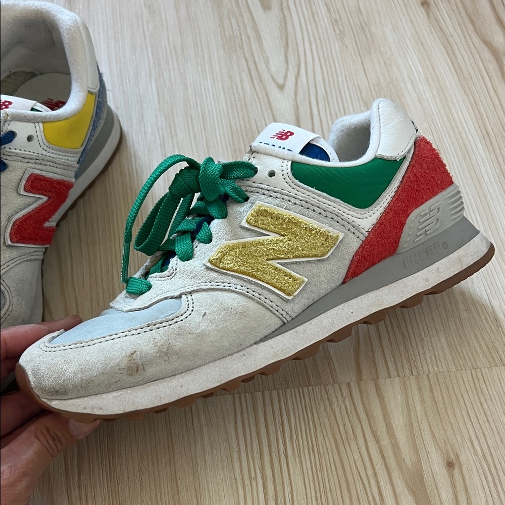 New Balance 574 x STAUD Limited Edition Multicolor Sneakers. Women 7/Men 5.5 - Picture 3 of 8